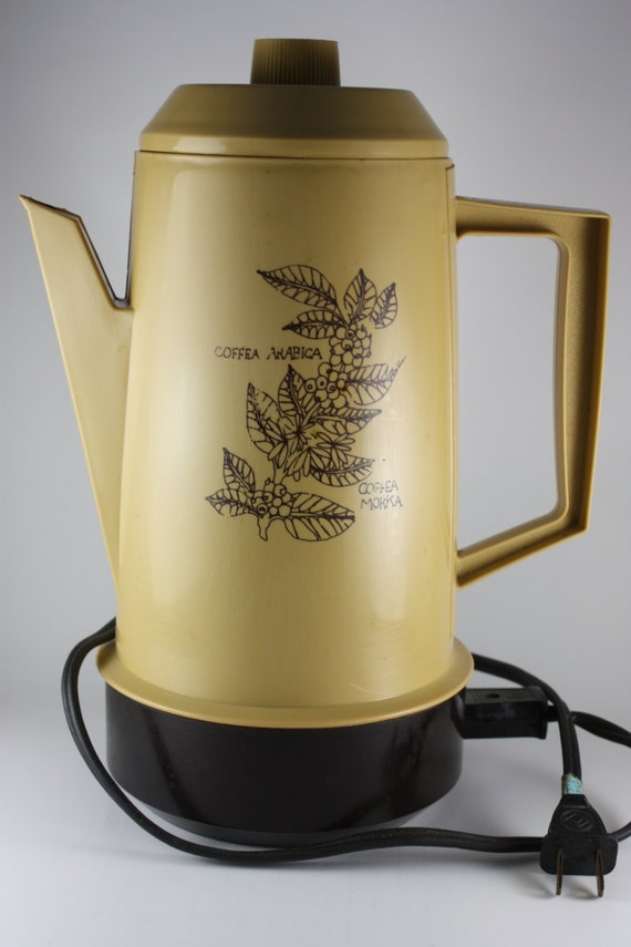coffee percolator 1970s plastic vintage coffee maker home and