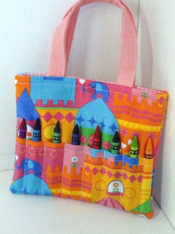 Crayon Bag Crayon Tote Crayon Holder Child Art Bag