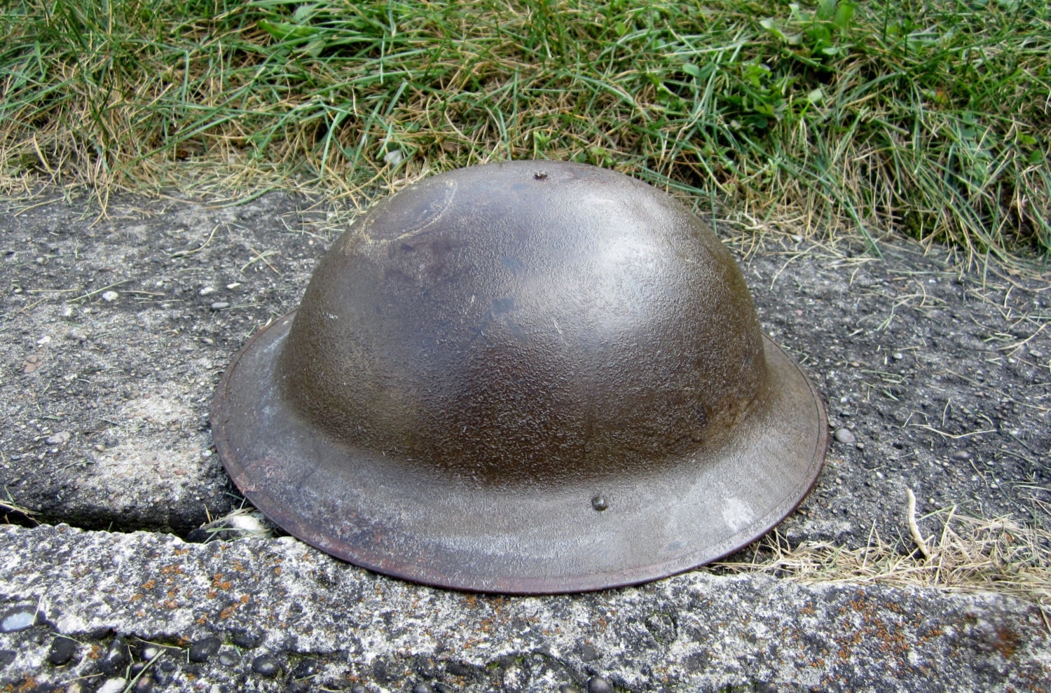 Antique Military Helmet Old Fashioned Metal WW1 World War One