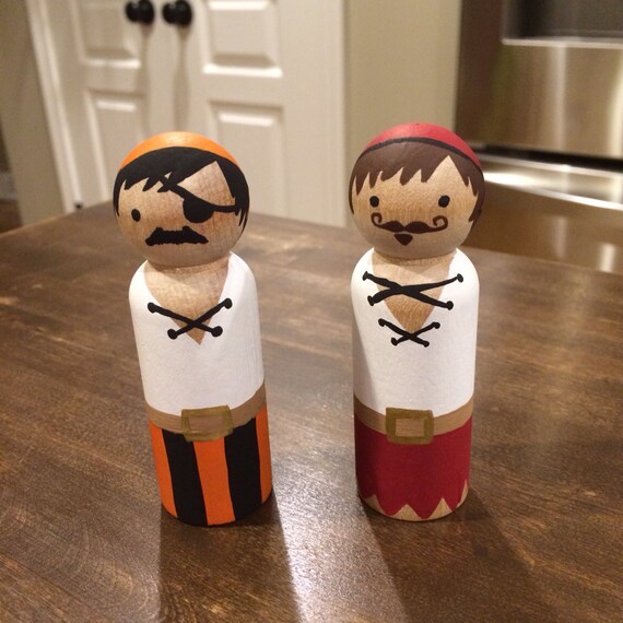 Items similar to Pirate Peg Doll on Etsy