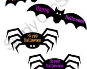 INSTANT DOWNLOAD- Halloween Tag PartyPrintables- Bat and Spider Printables,Die Cuts, tags, Invitations, Cards, Digital Frames Il_170x135