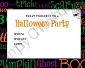 5x7 PRINTABLE Halloween Invitation INSTANT DOWNLOAD, 5x7 invite, Halloween Supplies, Kids Halloween, Paper goods Il_170x135