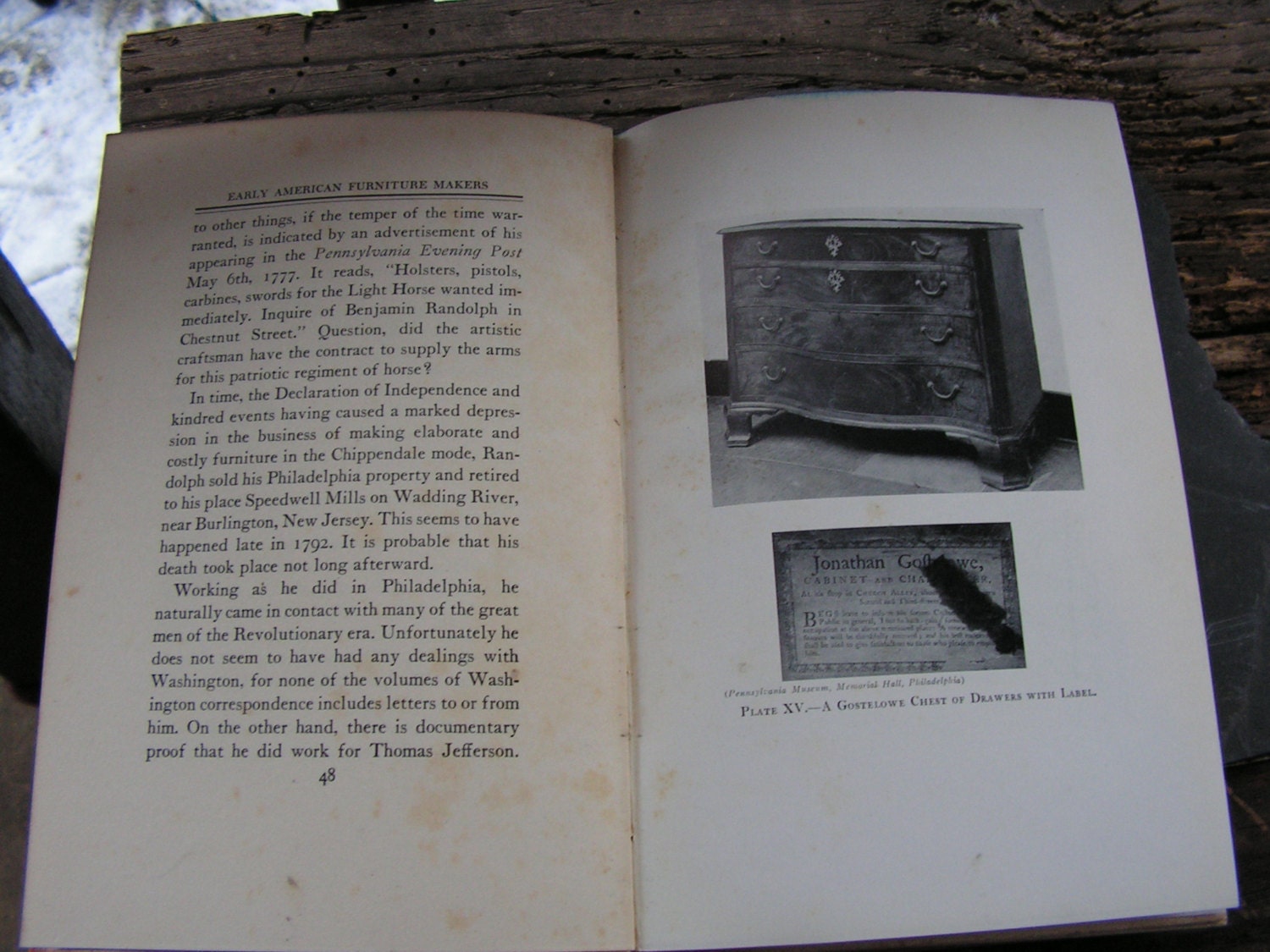 1930 Early American Furniture Makers Reference Book by Ormsbee