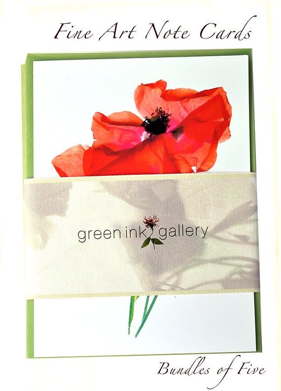 Floral Greeting Card Set of 5 Gift Under 25 Dollars