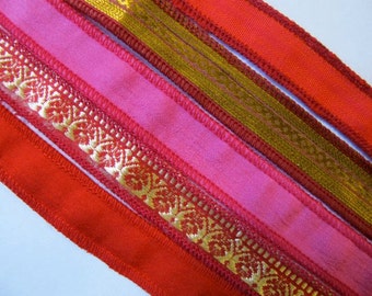 Sari Silk Ribbon, Yoga Bracelet Ribbon, WR20
