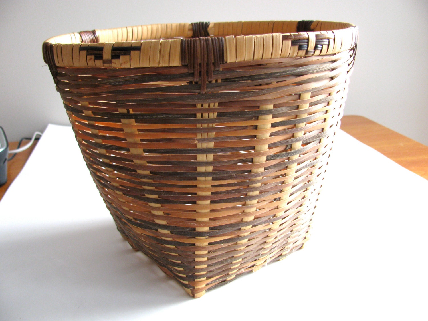 Woven bamboo basket