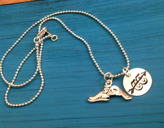 country X Runner. Country  runner Necklace. Cross  Custom. cross Country Runner  Distance charms