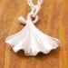 Ship in 24 hrs: Ginko Leaf Necklace - silver leaf necklace, nature jewelry, baby ginko leaf, ginko leaf pendant, holiday sale