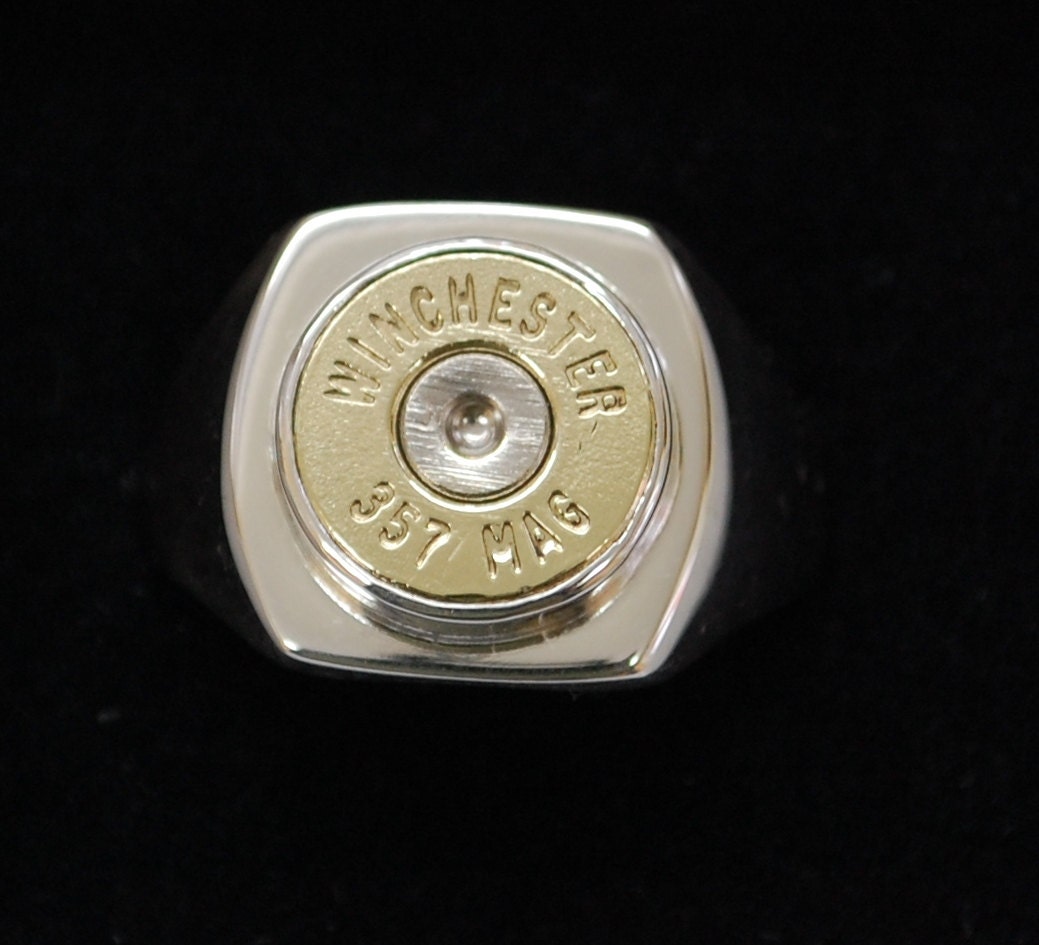 Bullet Ring 357 Magnum bullet casing ring in by artinmetal
