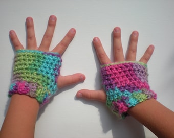 PATTERN: Oatmeal Button Mitts PDF easy crochet pattern