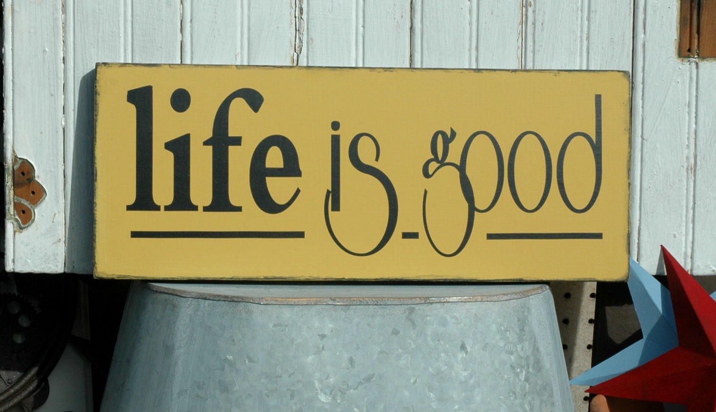Wooden Life is Good Wall Decor Sign