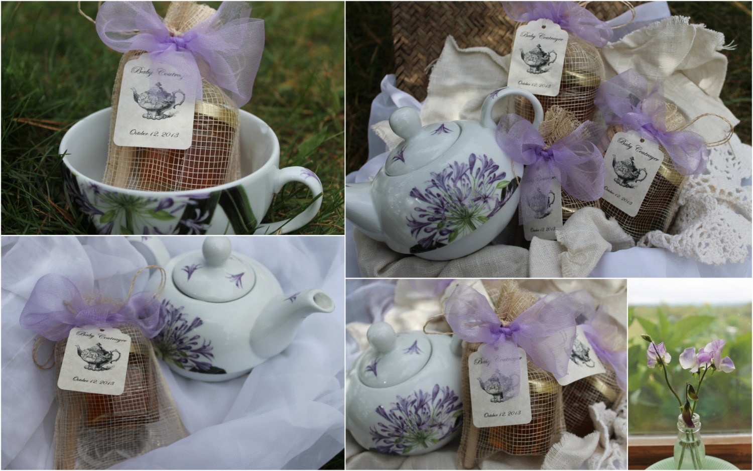 Tea Party Favor Tea & VT Honey-Wedding-Bridal Shower-Baby