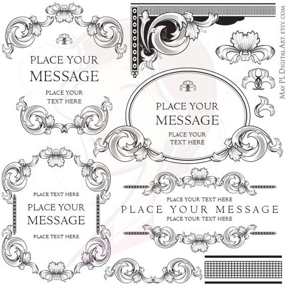 Formal Wedding And Business Logo Baroque Frame Clipart Formal Wedding And Business Logo Baroque Frame Clipart