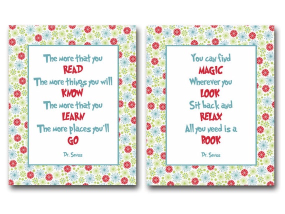 items similar to quotes sayings about reading books set of 2 prints