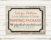 5X7 Professionally Press Printed Invitations - Printed on Cardstock - Quantity 40 - with envelopes Il_170x135