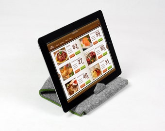 Dual Purpose Felt iPad Mat & iPad Sleeve Special design for iPad Pro Case iPad Cover Custom Made Stand for iPad 2 3 4 E568-LGra01