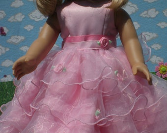 Scarlet O'Hara Dress in Pink for 18 inch Doll