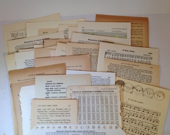 200 Neutral Ephemera Pages Mixed Media Paper Pack, Vintage Ephemera for Collage, Altered Art, Journals, Smash Books, etc.