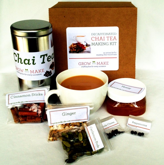 Artisan Chai Tea Making Kit decaf by GrowandMake on Etsy