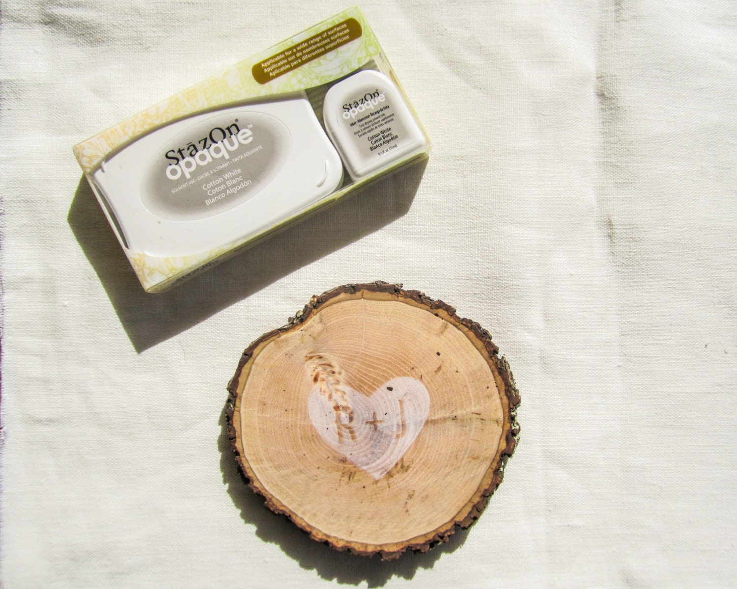 Tsukineko Stazon Ink Pad White Solvent Ink Pad Stamp Pad Leather