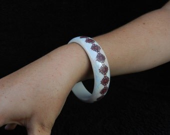 Bracelet: Hand Decorated Porcelain