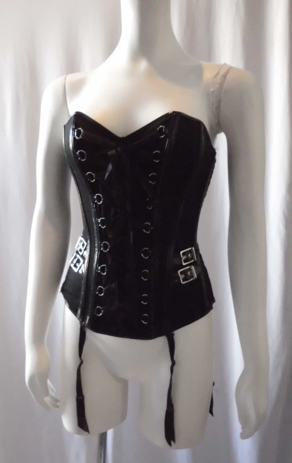 Black Corset Goth Sexy Lingerie Dominatrix By Vintagevoguewardrobe 0537