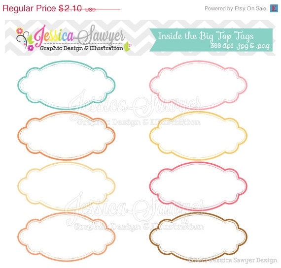 50% OFF - CLEARANCE, circus party labels, tag clipart, digital frames, commercial use, for invitations, scrapbooking Il_570xn