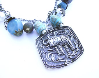 ... beads butterfly charm- boho fashion jewelry pendant cosplay fantasy