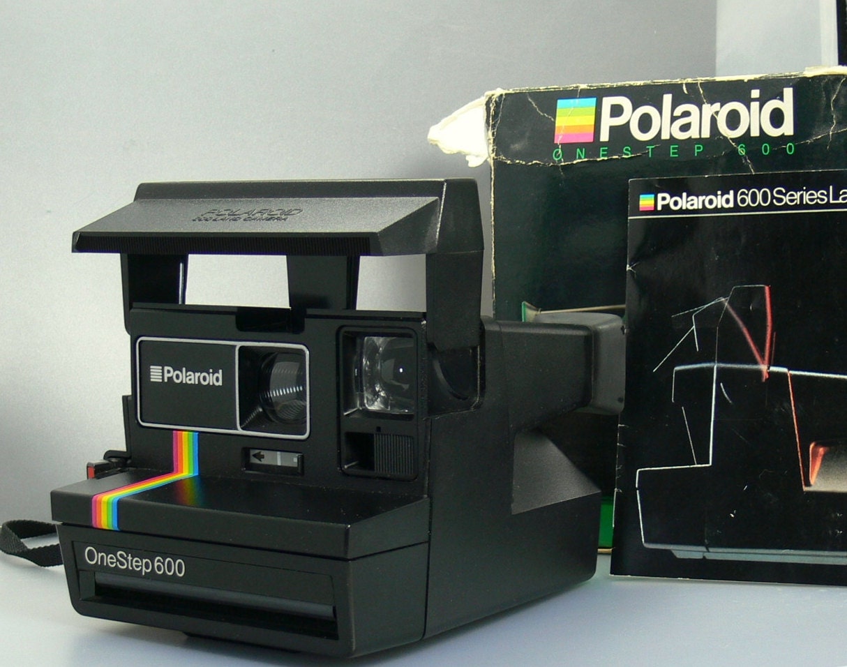 Vintage Polaroid 600 Rainbow OneStep Camera Box by jujubeezcloset