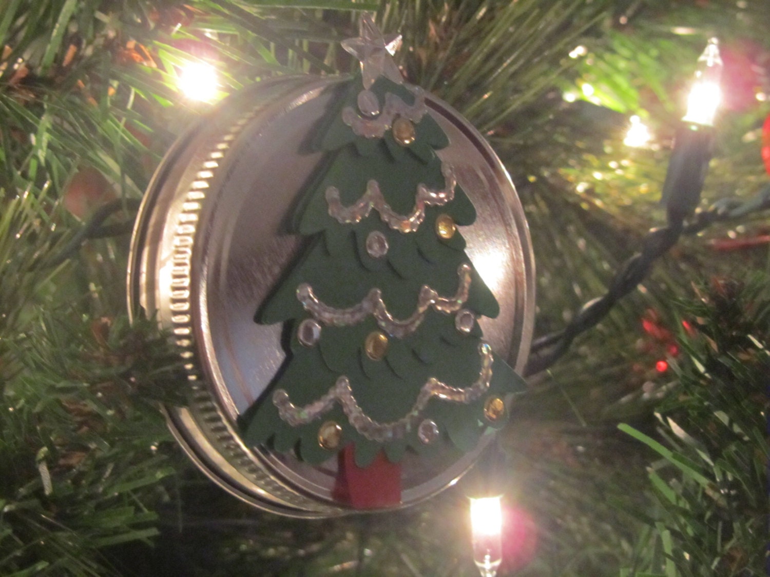 METALLIC CHRISTMAS TREE ornament