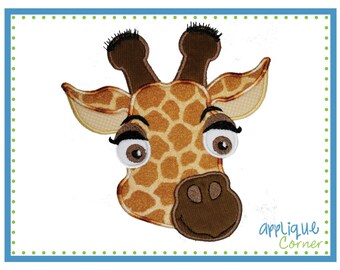 INSTAND DOWNLOAD Giraffe Head Applique applique digital design for embroidery machine by Applique Corner