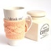 Coffee Cup Cozy. Knitted Mug Cozy. Knit Tea Cup Cosy.