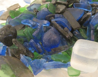 Seaglass - Green Blue Mix Seaglass- Sea Glass - Green Blue Sea Glass - Coastal home decor - Seaglass Supply