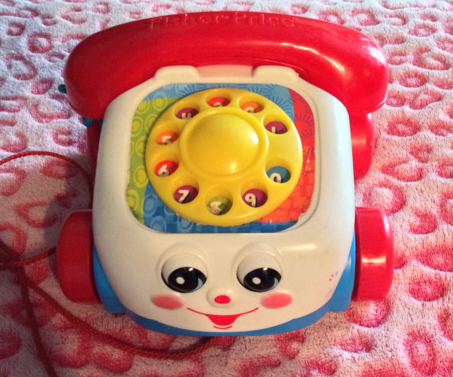 Vintage Children's Fisher Price Pull Toy Telephone