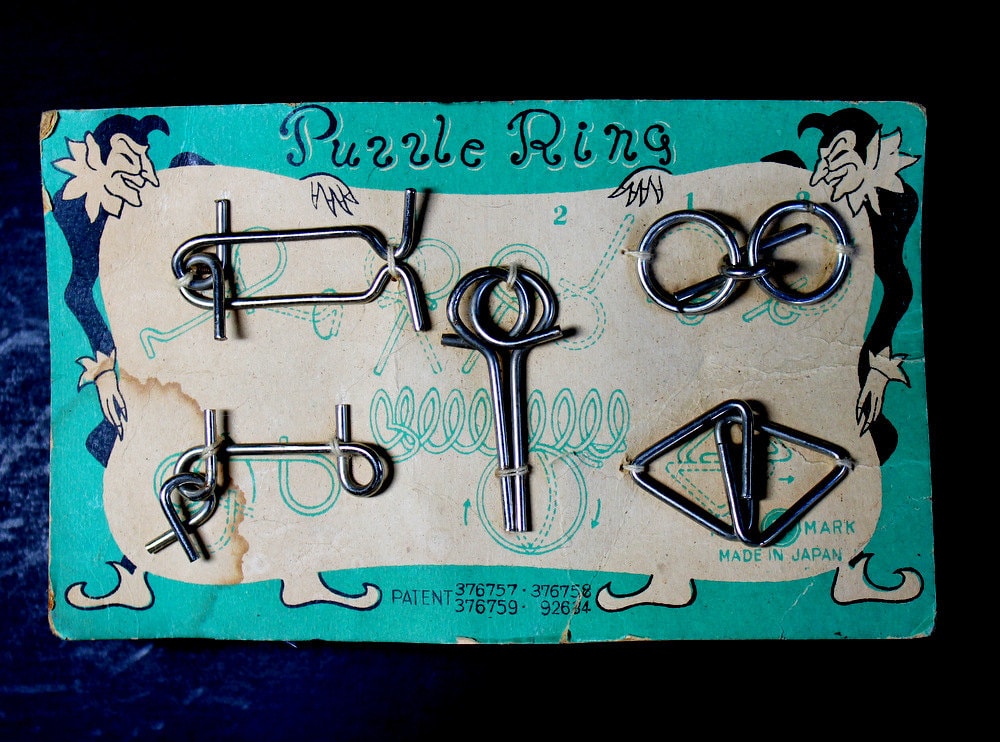 Metal Puzzle Ring Dime Store Toy Japan Metal Puzzle Rings