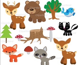 INSTANT DOWNLOAD Forest friends 2. Personal and commercial use.