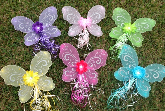 10 Tinkerbell Fairy Wings, Fairy Party Favors, Princess Wings, Tinkerbell Party, Fairy Dress Up, Fairy Costume Wings