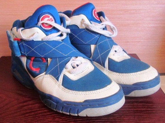 Vintage Chicago Cubs Tennis Shoes Size 8 Velcro Strap and