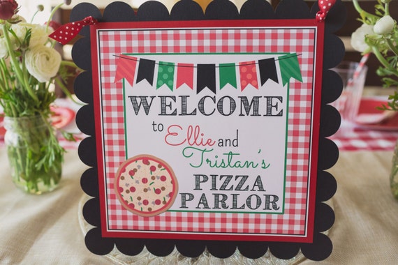 Pizza Party Door Sign, Pizza Birthday Sign, Pizza Making Party Sign by ...