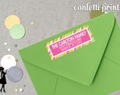 Personalized Printable Address Label - RAINBOW SHERBET Il_170x135