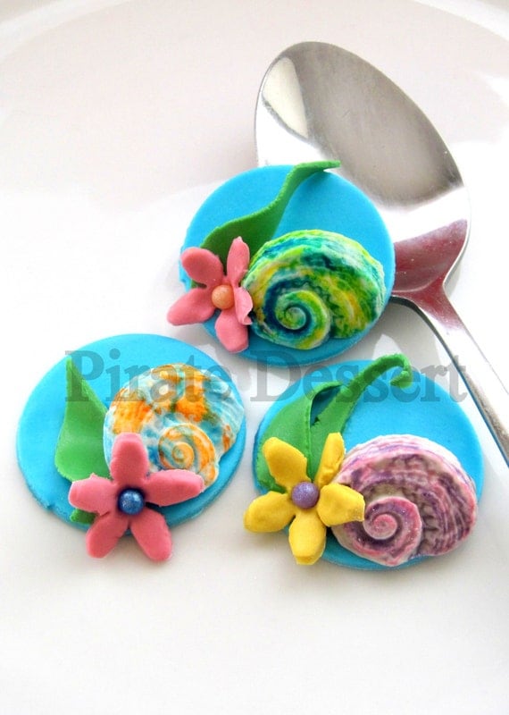 Edible Shell Cake Decorations Edible Shell Cake Decorations