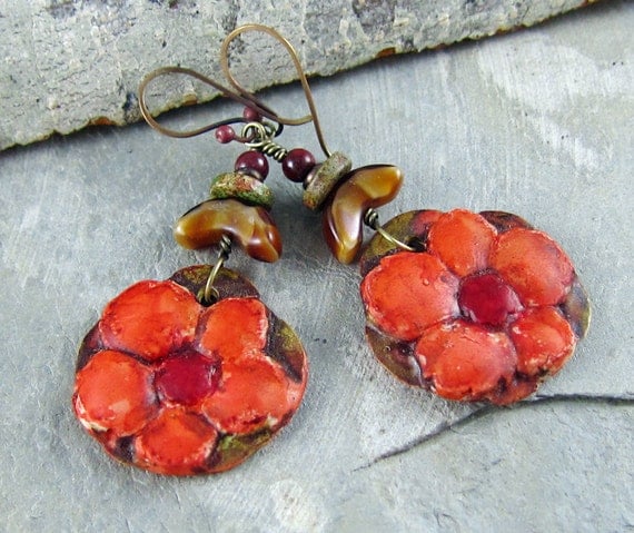 Hibiscus earrings
