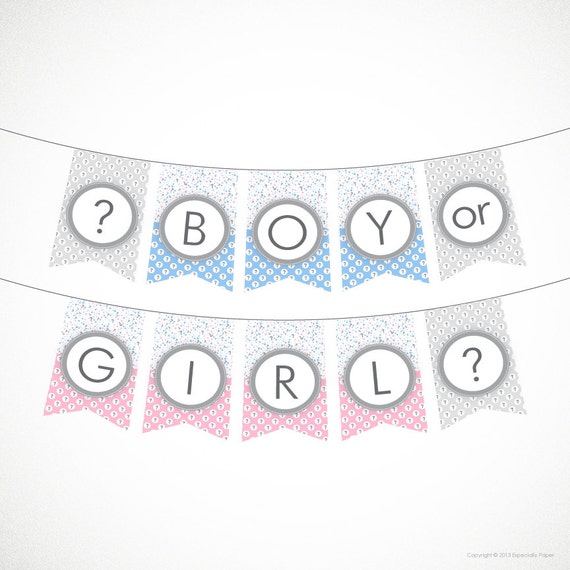 Items similar to Printable Banner, Gender Reveal Banner & Bonus Buffet ...