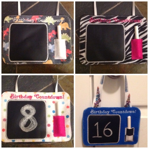 Items similar to Birthday Countdown Chalkboard on Etsy