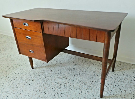 mid century modern 60's Hooker Mainline walnut left side