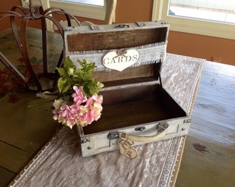 Rustic Wedding Card Box With Burlap Banner