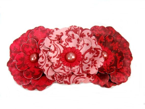 Hair Accessories for Christmas, Flower Hair Barrette by ZNextDesigns