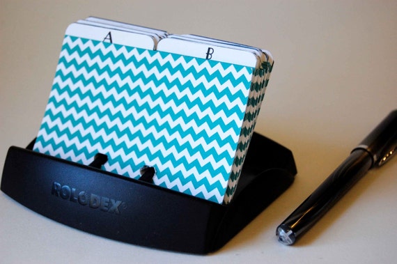 Printable Rolodex Alphabet Dividers in Teal by jodieRichelle