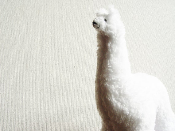 white llama stuffed animal