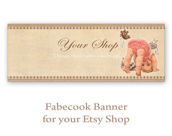 Facebook banner timeline for Etsy shop Toy shop banner Printable download Personalized Facebook banner - TOY SHOP Facebook BANNER